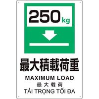 ユニット プラスチック削減標識 最大積250 364-11 1枚 317-4066（直送品）