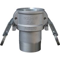 工場設備配管・各種機械組込用 カムロック ツインロックタイプカプラー オネジ 1ー1/4インチ アルミ合金 633ーBBLー1ー1/4ーAL（直送品）