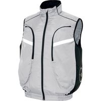 アイトス 物流作業対応型空調服ベスト(空調服TM) シルバー S AZ50195-003-S 1着 368-7202（直送品）