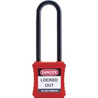 IFAM イファム ロックアウト用南京錠 ナイロン製シャックル(ツル長) 赤 044726 1個 386-0962（直送品）