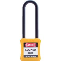 IFAM イファム ロックアウト用南京錠 ナイロン製シャックル(ツル長) 黄 044806 1個 386-0965（直送品）