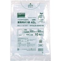 トラスコ中山 TRUSCO バイオマス25%業務用ポリ袋0.025X45L(透明)10枚入 BL25-0045-TM 1袋(10枚)（直送品）