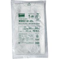 TRUSCO バイオマス25%ポリ袋0.016x900x1000mm 10枚入(90L用・透明) BPHD-0090 1袋(10枚)（直送品）