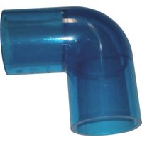 積水化学工業 エスロン HI継手 透明ブルー エルボ 50 EHIL50 1個 850-6107（直送品）
