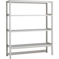 トラスコ中山 TRUSCO スチールラック M2型軽中量棚 台車天板収納型 860X600XH1800 4段 単体 M2-DB6364 1台（直送品）