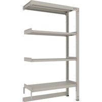 TRUSCO スチールラック M3型中量棚 台車天板収納型 W1200XD471XH2100 4段 連結 M3-DB7454B（直送品）