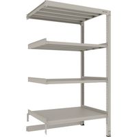 TRUSCO スチールラック M3型中量棚 台車天板収納型 H2100XW1200XD921 4段 連結 M3-DB7494B（直送品）