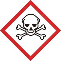 トラスコ中山 TRUSCO GHSラベル標識 どくろ 20×20mm 5枚入 PET GHS20-S 1袋(5枚) 363-3976（直送品）