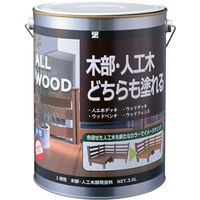 BAN-ZI 木部・人工木用塗料 ALL WOOD 3L ミルクブラウン K-ALW/L30E9 370-0081（直送品）