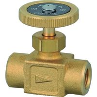 オンダ製作所 ストレートミニチュアバルブ Rc1/4×Rc1/4 黄銅ハンドル OMV-960-3 1個 267-2088（直送品）