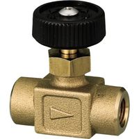 オンダ製作所 ストレートミニチュアバルブ Rc1/4×Rc1/4 樹脂ハンドル OMV-960-1 1個 267-2028（直送品）