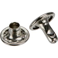 TRUSCO 大カシメ スチール ニッケルメッキ 9mm 足長8.5mm 30組入 (ブリスターパック入) P-THP-CN8.5（直送品）