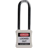 IFAM イファム ロックアウト用南京錠 スチール製シャックル(ツル長) 白 044666 1個 385-7047（直送品）