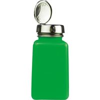 DESCO JAPAN 静電気拡散性ボトル 緑色 ワンタッチ HDPE 180cc 35273 1個 112-0675（直送品）