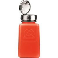 DESCO JAPAN 静電気拡散性ボトル オレンジ色 ワンタッチ HDPE 180cc 35270 1個 111-4358（直送品）