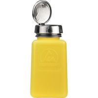 DESCO JAPAN 静電気拡散性ボトル 黄色 ワンタッチ HDPE 180cc 35276 1個 859-0193（直送品）