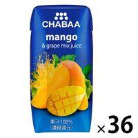 CHABAA 100％ジュース マンゴー＆グレープミックスジュース 180ml 1箱（36本入）