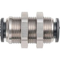 潤工社 ワンタッチ継手Mシリーズ 隔壁ユニオン 6mm PUPM-6-BSM 1個 383-8337（直送品）