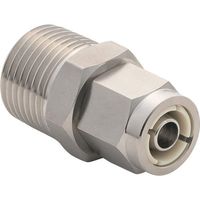 潤工社 ステンレス継手 U2Sシリーズ ニップル 6×4mm PT3/8 N-0640-03-US2 1個 382-2773（直送品）