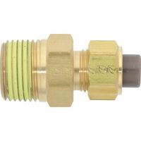 潤工社 黄銅製継手(インチ系列) ニップル 6.35×4.57mm PT3/8 PN-1/4-PT3/8-BS 1個 384-0876（直送品）