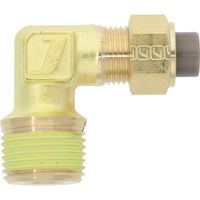 潤工社 黄銅製継手(インチ系列) エルボ 12.70×9.56mm PT3/8 PL-1/2-PT3/8-BS 1個 384-0933（直送品）