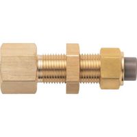 潤工社 黄銅製継手(ミリ系列) 隔壁メスユニオン 4×2.5mm Rc1/8 PNF-4X2.5-PT1/8-BS 1個 383-0495（直送品）