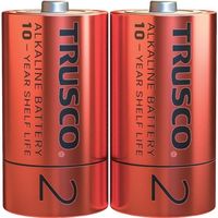 トラスコ中山 TRUSCO アルカリ乾電池10年 単2 (2本入) TLR14GPL-2S 1パック(2本) 394-2337（直送品）