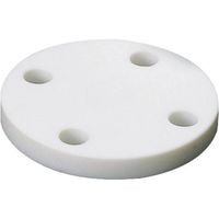 フロンケミカル フッ素樹脂(PTFE)ブラインドフランジ JISー5K 25A NR1414-007 1セット(5枚) 153-1361（直送品）