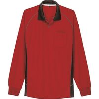 コーコス信岡 コーコス 長袖ポロシャツ Aー3378 20レッド L A-3378-20-L 1着 135-6015（直送品）