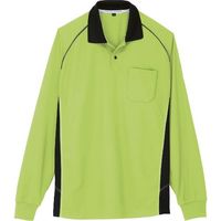コーコス信岡 コーコス 長袖ポロシャツ Aー3378 8ライム M A-3378-8-M 1着 135-4438（直送品）