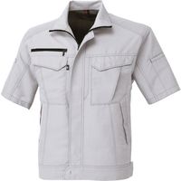 コーコス信岡 コーコス 半袖ブルゾン シルバー Sサイズ A-8070-3-S 1着 197-6877（直送品）