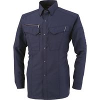 コーコス信岡 コーコス 長袖シャツ ネイビー 6Lサイズ A-8078-01-6L 1着 199-0178（直送品）