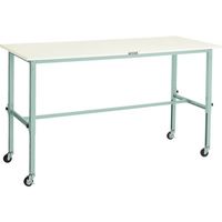 トラスコ中山 TRUSCO AEM型高さ調整作業台 1800X600 75φ車輪付 W色 AEM-1860C75 W 1台 454-3394（直送品）