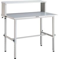 トラスコ中山 TRUSCO RAEM型高さ調節作業台 1200X600 上棚付 W色 RAEM-1200YURB W 1台 467-2356（直送品）