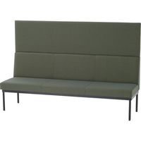 ミズノ パネル付ロビーチェア 幅1200 ダークグリーン MBC12BPDGR 1台 369-1099（直送品）