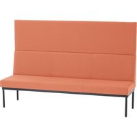 ミズノ パネル付ロビーチェア 幅1800 コーラルオレンジ MBC18BPCOR 1台 369-1096（直送品）