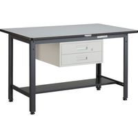 トラスコ中山 TRUSCO AEWP型作業台 1200X750XH740 2段引出付 AEWP-1275F2 1台 278-0682（直送品）