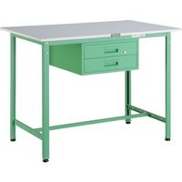 トラスコ中山 TRUSCO HRAE型立作業台 1200X750XH900 2段引出付 YG色 HRAE-1200F2 YG 1台（直送品）