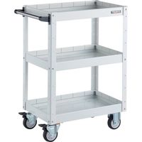 TRUSCO ツールワゴン イーグルワゴン 600X400XH880 深型3段 ウレタン車輪 ホワイト EGW-963F3U-W 1台（直送品）