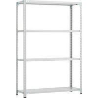 トラスコ中山 TRUSCO CB型セミボルトレス軽中量棚 1800X600XH1800 4段 WG色 CB-6664-WG 1セット(1台)（直送品）