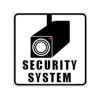 Glassticker(ガラスステッカー)18 SECURITY SYSTEM 100mm×100mm GS-100100-18（直送品）