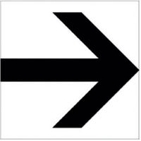 ホリコー Glassticker(ガラスステッカー)8 黒矢印 135mm×135mm GS-135135-8 1セット(6枚)（直送品）