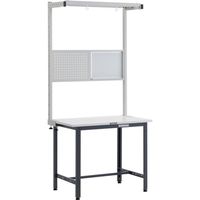 トラスコ中山 TRUSCO AE型作業台 W900XD750 ツールハンガーフルセット付 DG色 AE-0975THFS DG 1台（直送品）