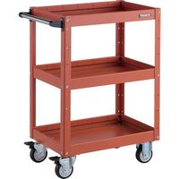 TRUSCO ツールワゴン イーグルワゴン 600X400XH880 深型3段 ウレタン車輪 オレンジ EGW-963F3U-OROR 1台（直送品）