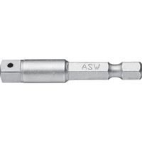 ASW エーエスダブリュー インパクト用アダプター ソケット差込角1/4(6.35mm) 003301 1個 383-1351（直送品）