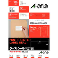 エーワン ラベルシール 表示・宛名ラベル プリンタ兼用 マット紙 白 A4 10面 名刺サイズ 50シート31513