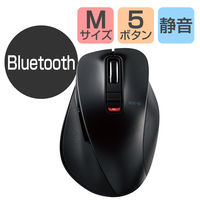 エレコム ワイヤレスマウス 無線 Bluetooth 静音 5ボタン 握りの極み 黒 M-XG