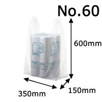 アスクル　レジ袋　半透明タイプ　60号　1袋（100枚入）  オリジナル（わけあり品）