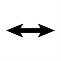 グリーンクロス 吹付けプレート ステンシル 両矢印 長さ240mm 6300039003 1枚（直送品）