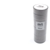 mt マスキングテープ 8P（8巻セット） 細かいギンガムチェック・ブラック [幅15mm×7m] MT08D547 1個 カモ井加工紙（直送品）